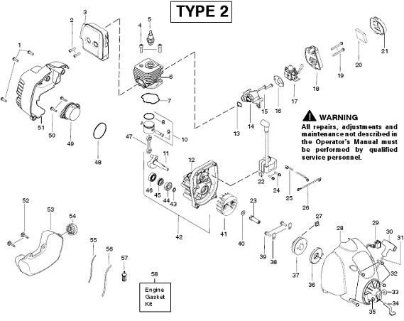 FL20 trimmer engine Type 2 Parts