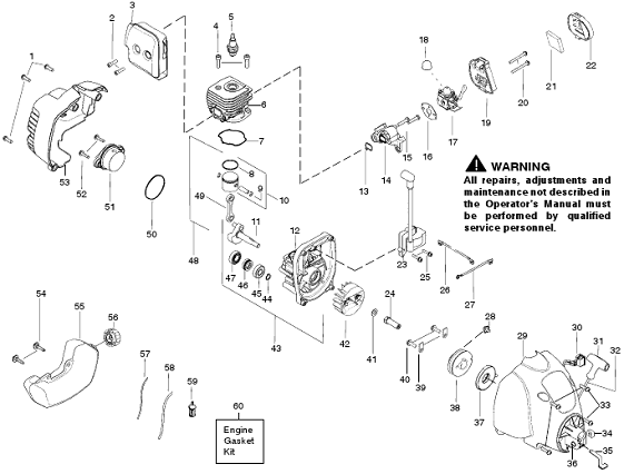 FL23 trimmer engine parts