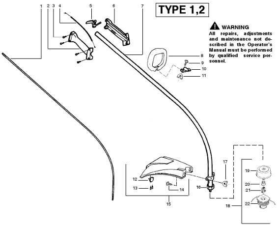 FL25 gas trimmer parts