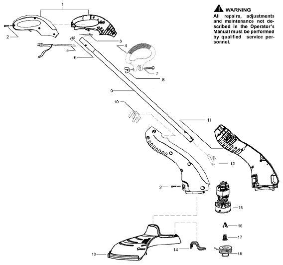 trimmer parts for Weed Eater RTE113