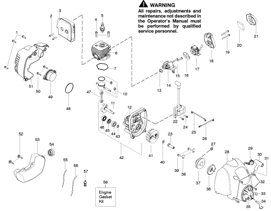 SST25 gas trimmer engine Parts