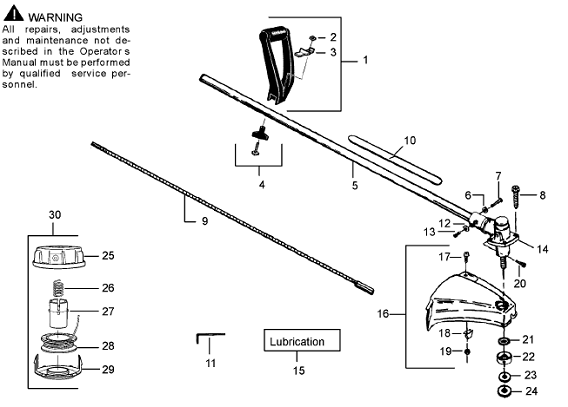 weedeater SST45 driveshaft cutting head