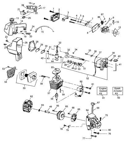 trimmer SST45 power unit Parts