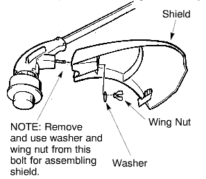 weedeater shield attaching