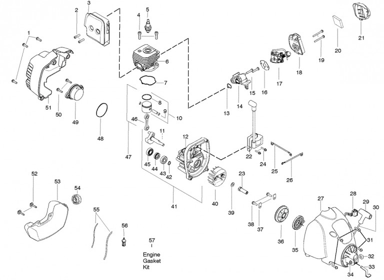 W25SB Engine Parts Weedeater Featherlite