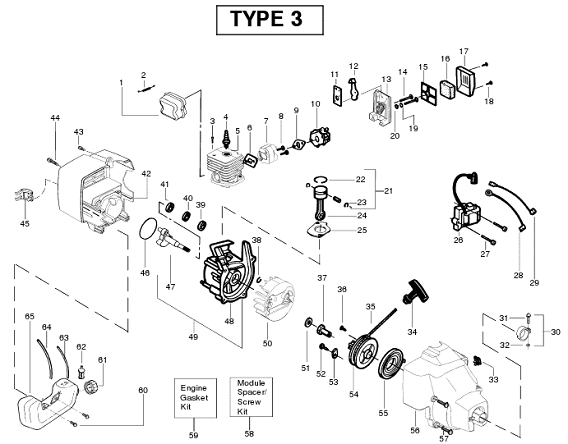 SST25HO engine Type 3 Parts